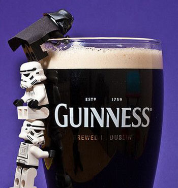 Dark vador on a guinness